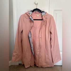 pink rain jacket
